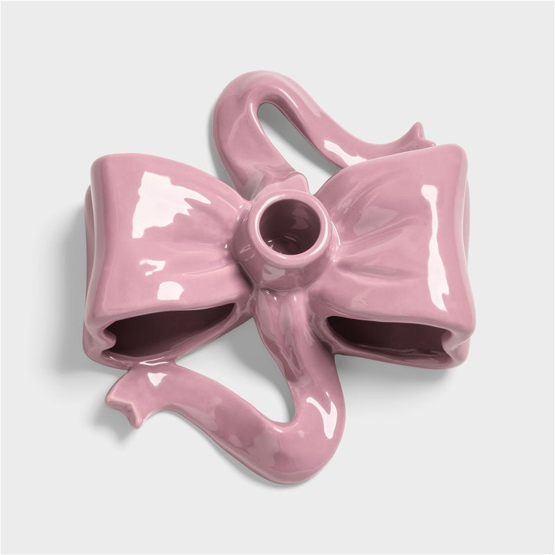 &Klevering Pink Ribbon Candle Holder