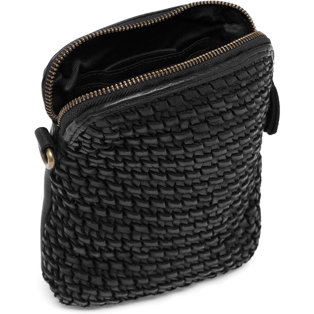 Depeche Woven Mobile Crossbody Bag Black