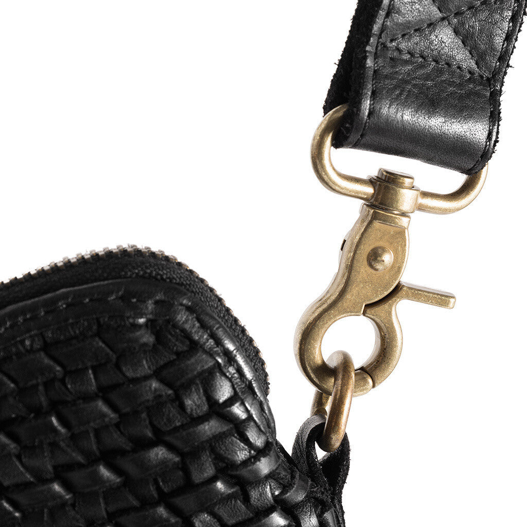 Depeche Woven Mobile Crossbody Bag Black