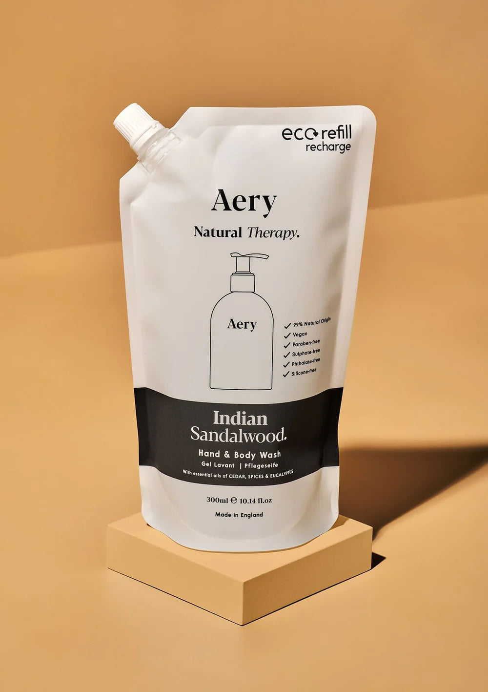 Aery Indian Sandalwood Hand & Body Wash Refill - Sandalwood Cedar and Tonka