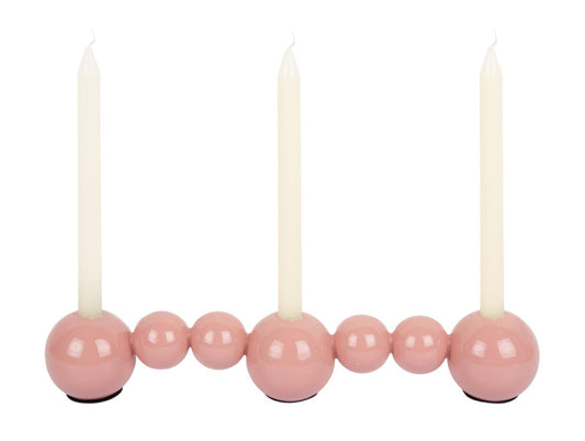 Present Time Candle Holder Bubbles Straight in Flamingo Pink