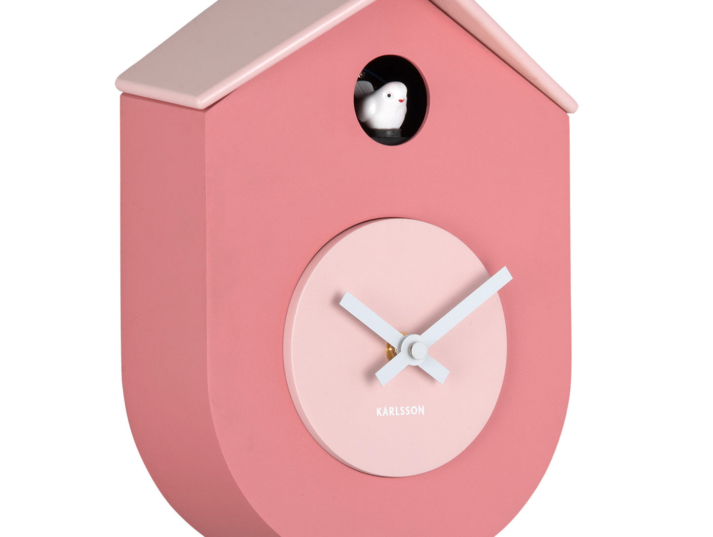 Present Time Wall Clock Grato Cuckoo in Tan Rose & Soft Pink