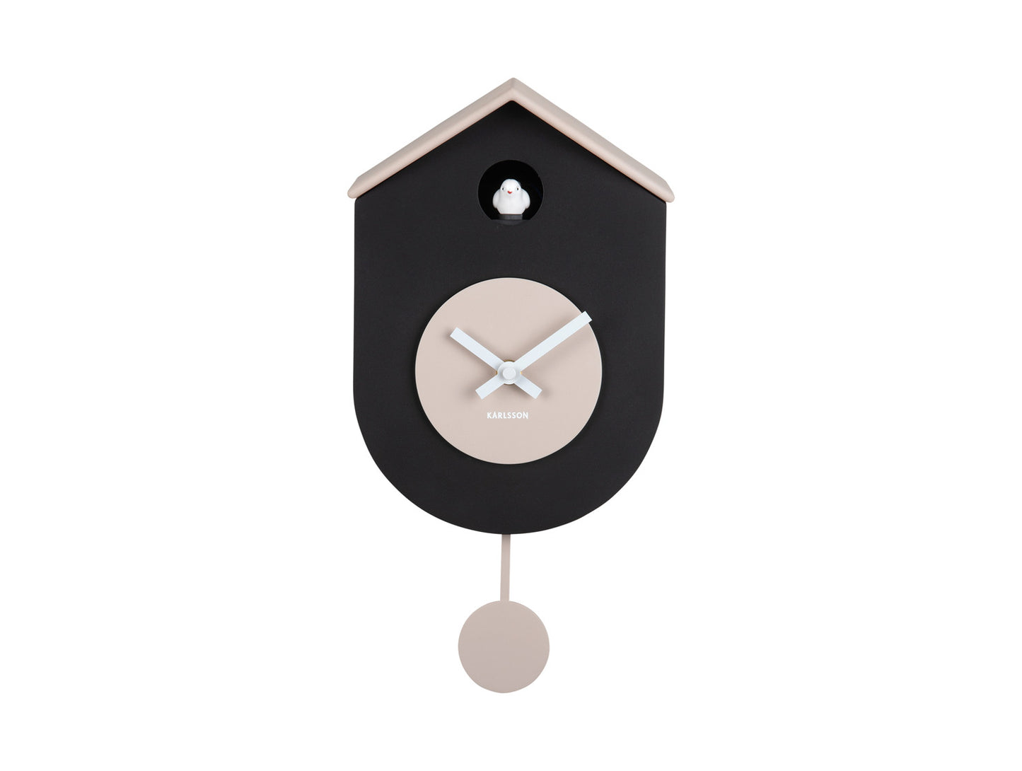 Present Time Wall Clock Grato Cuckoo in Black