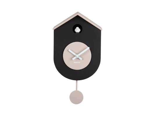 Present Time Wall Clock Grato Cuckoo in Black