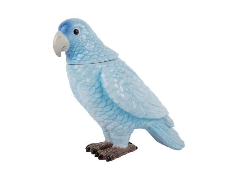Present Time Storage Jar Bird in Soft Blue