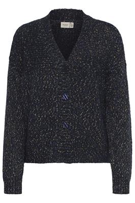 Fransa Spotta Cardigan in Navy Blazer Mix