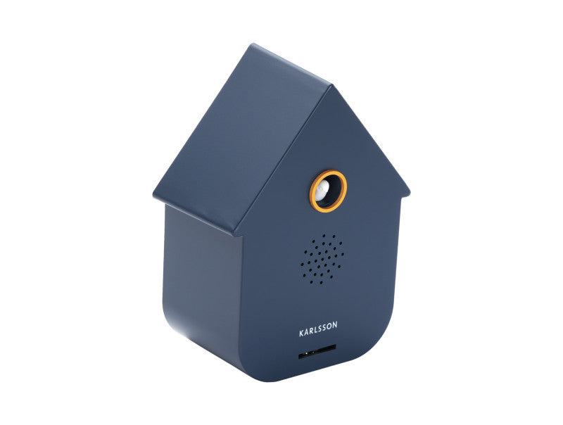Present Time Sound Box Modern Cuckoo in Dark Blue
