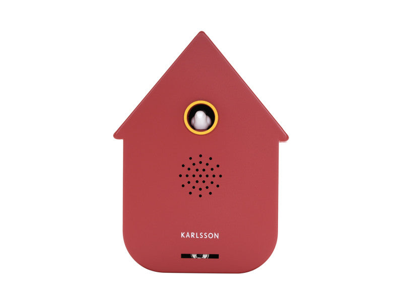 Present Time Sound Box Modern Cuckoo in Red Ochre