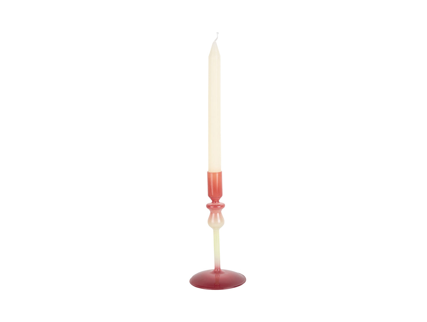 Present Time Duo Colores Small Candle Holder in Warm Purple & Soft Green