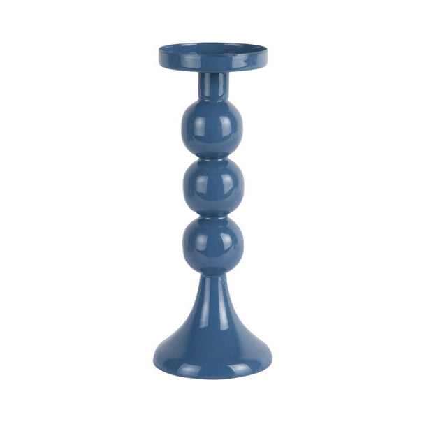 Blue candle holder on a white background