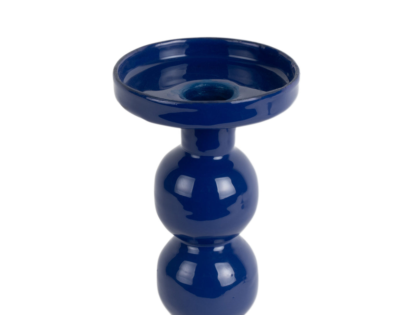 Present Time Candle Holder Funky Small in Classic Blue