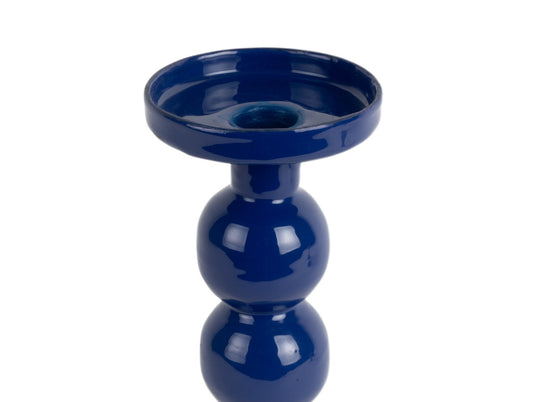 Present Time Candle Holder Funky Large in Cobalt Blue