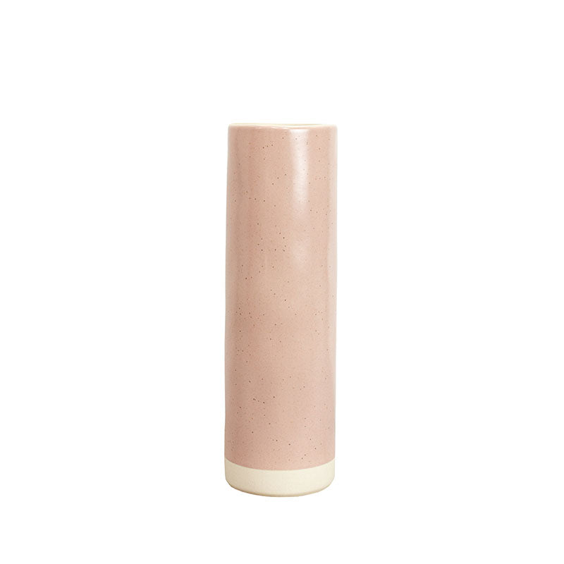 Also Home Pitka Blush Speckled Tall Cylinder Vase 30x9cm 