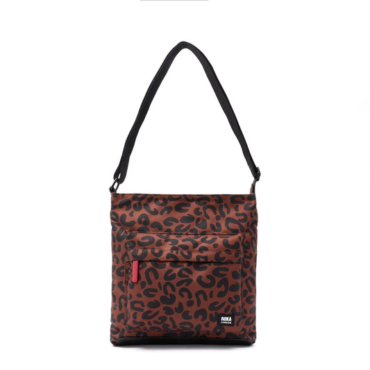 Roka Kennington Medium Crossbody in Scarlet Leopard Canvas