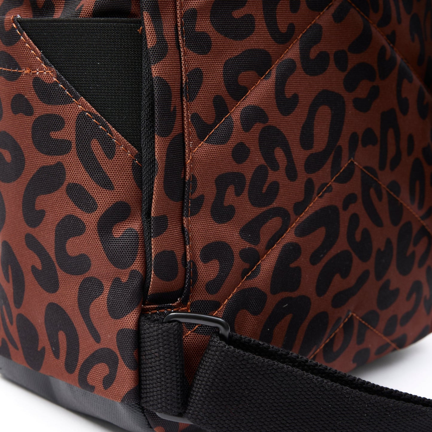 Roka London Small Canfield Roll Top Backpack in Leopard Canvas