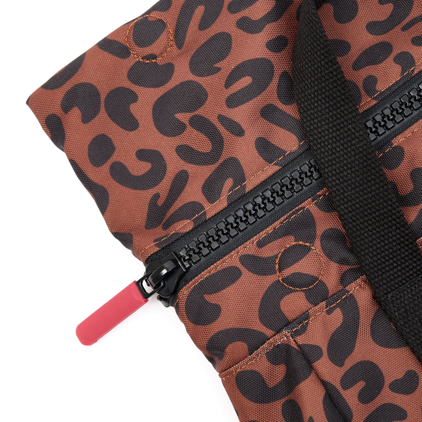 Roka London Small Canfield Roll Top Backpack in Leopard Canvas