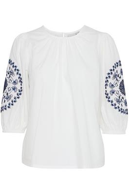 Ichi Florona Top in White