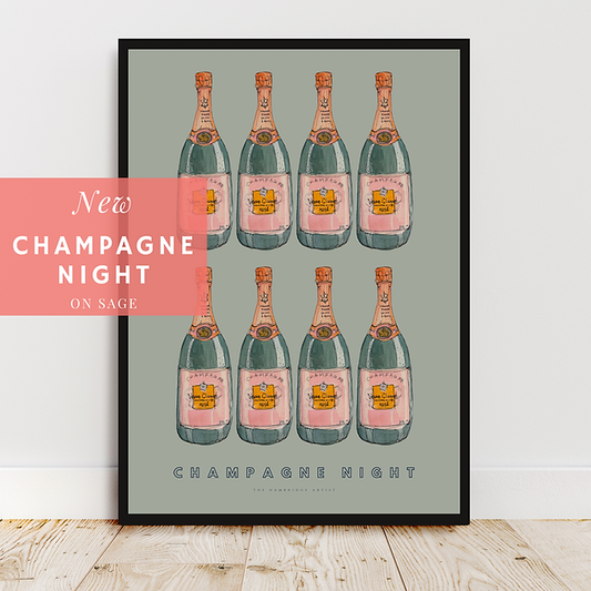 The Hambridge Artist 40x50cm Champagne Night Sage Unframed Print