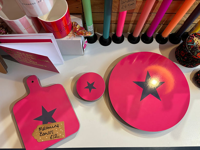 The Hambridge Artist Coaster - Round Star Pink