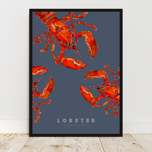 The Hambridge Artist 40x50cmLobster on Slate Unframed Print