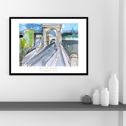 The Hambridge Artist 40x50cm Marlow Bridge Unframed Print