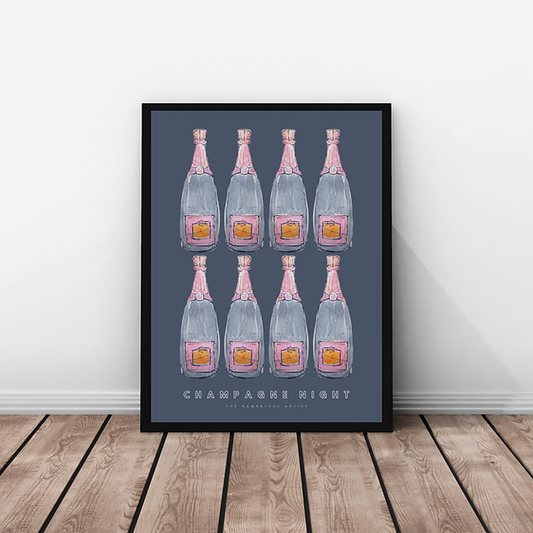 The Hambridge Artist 40x50cm Champagne Night Slate Unframed Print