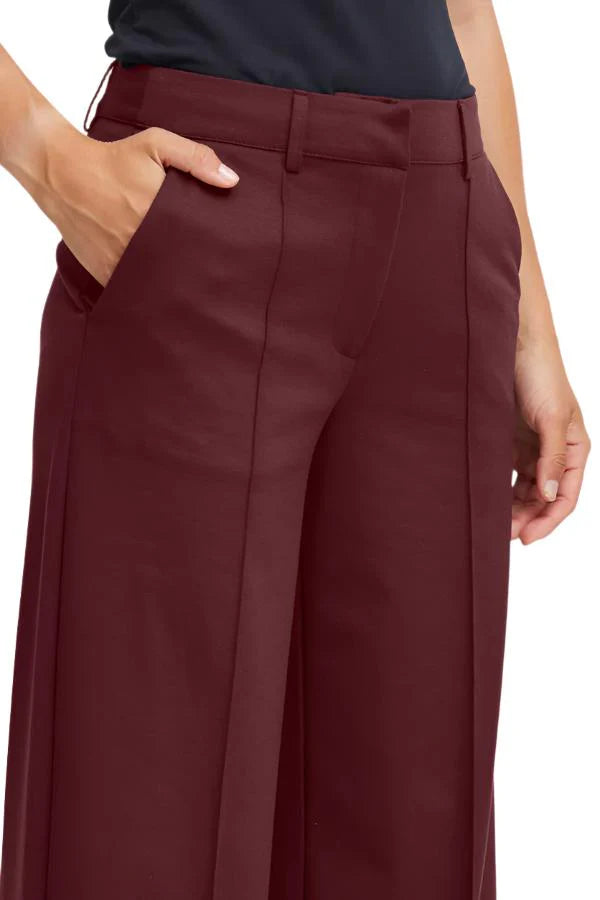 ICHI Kate Office Long Wide Pants in Port Royal