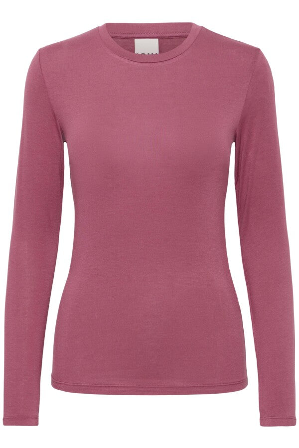 Pink long-sleeve shirt on a white background