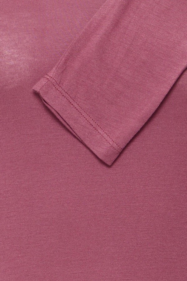 ICHI Philuca Long Sleeved Tee in Maroon