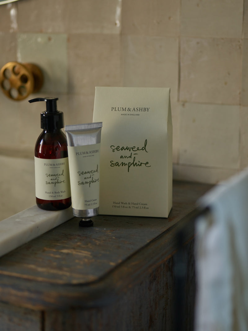 Plum & Ashby Seaweed & Samphire Wash & Hand Cream Gift Set Pack