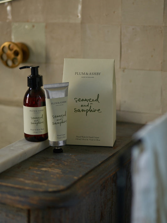 Plum & Ashby Seaweed & Samphire Wash & Hand Cream Gift Set Pack