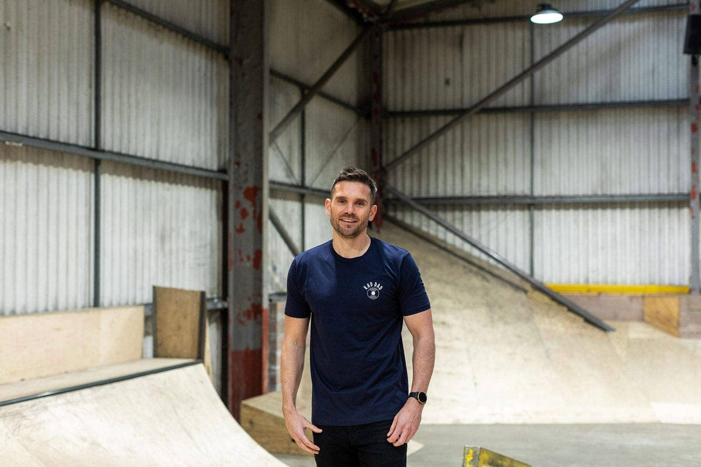 Black & Beech - RAD DAD Music T-Shirt in Dark Navy