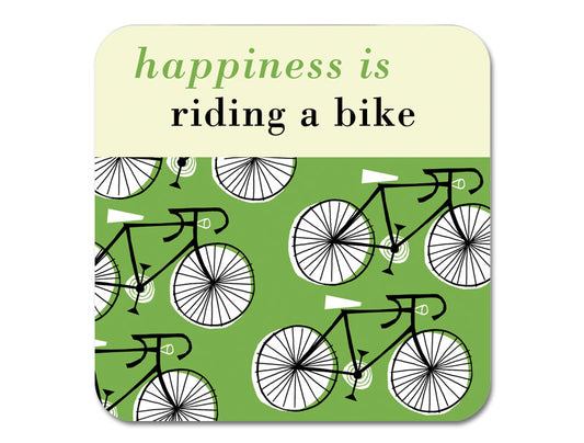 Repeat Repeat Green Cycles Happiness Coaster