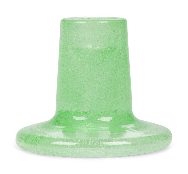 British Colour Standard Glass Candleholder in Malachite Green