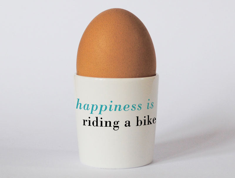 Repeat Repeat Turquoise Happiness Bike Egg Cup