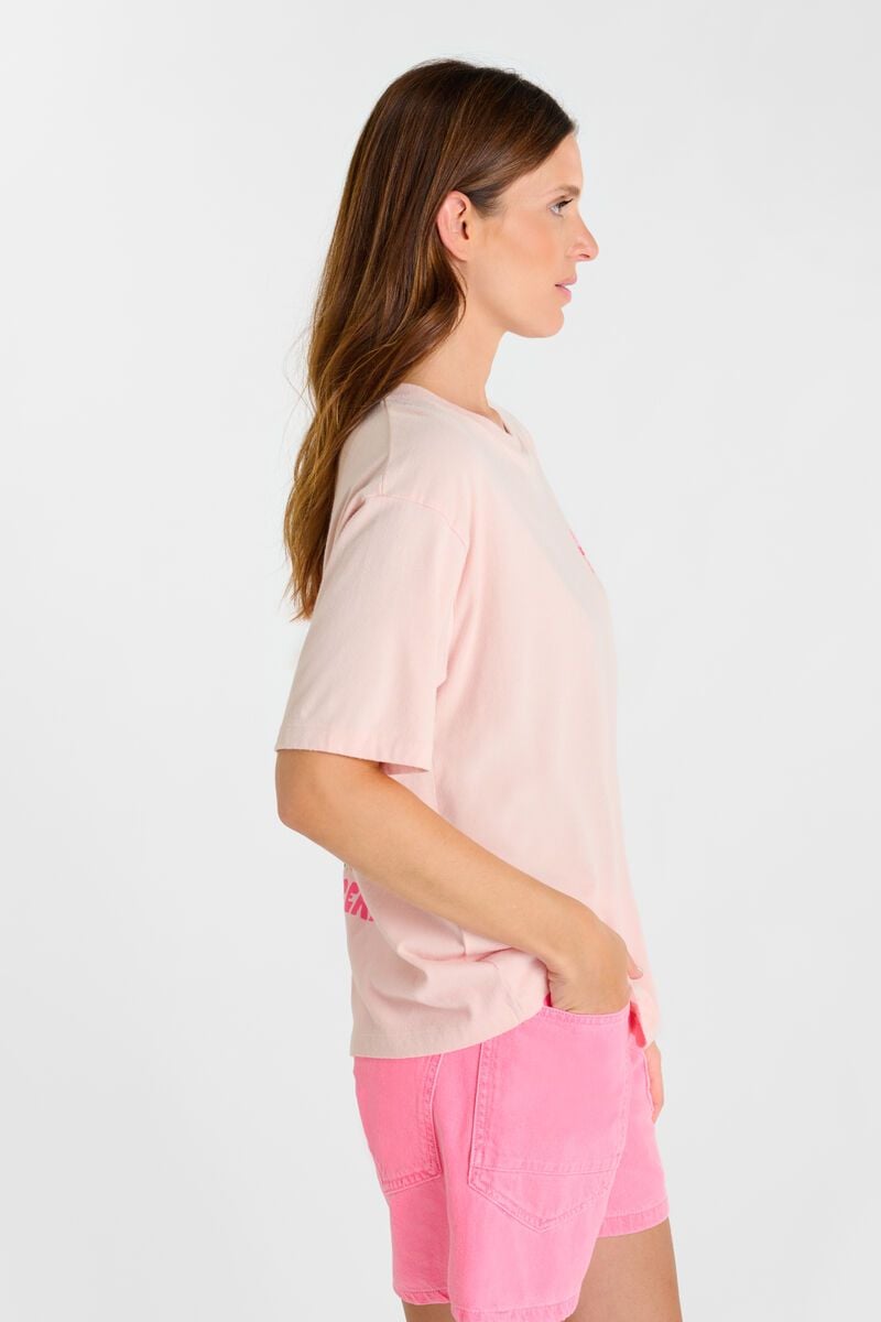 Les Temps Perises Lobster T-shirt in Lotus Pink