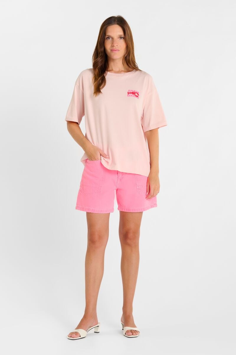 Les Temps Perises Lobster T-shirt in Lotus Pink