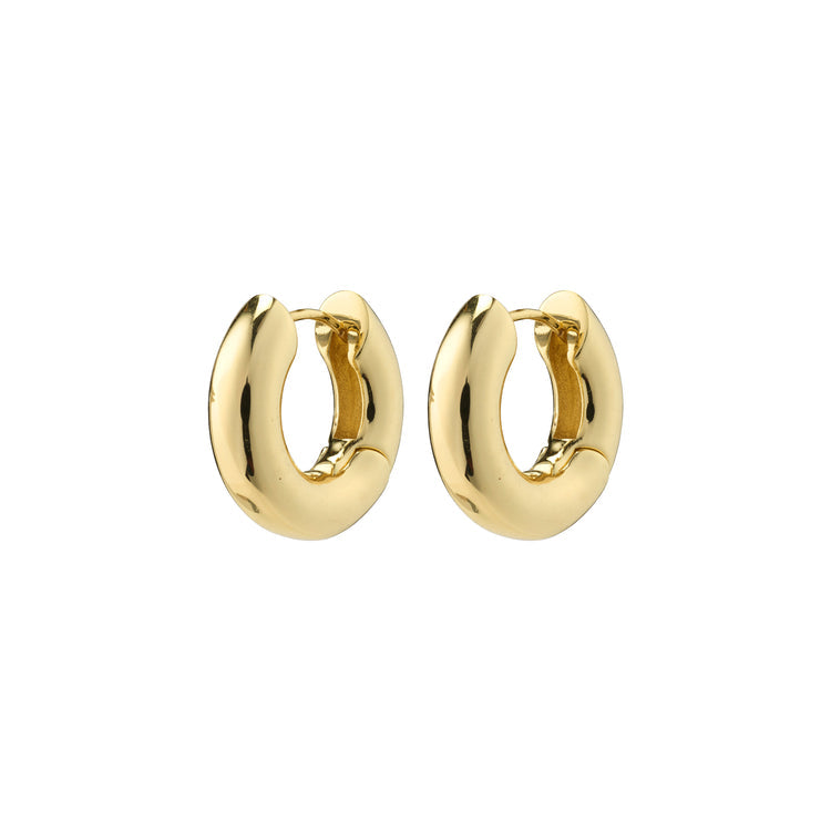 Pilgrim AICA recycled chunky hoop earrings gold-plated