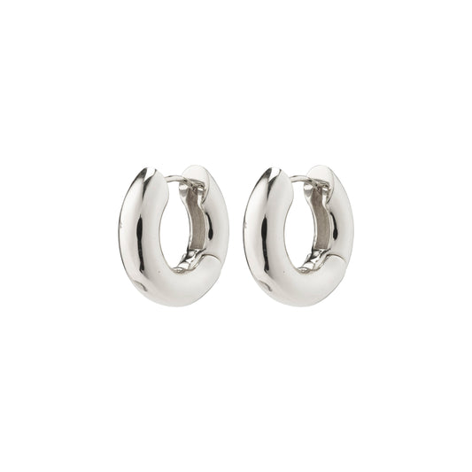 Pilgrim AICA chunky hoop earrings silver-plated