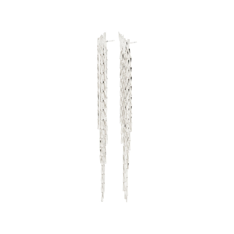 Pilgrim  ZENOBIA earrings silver-plated long strand drop earrings