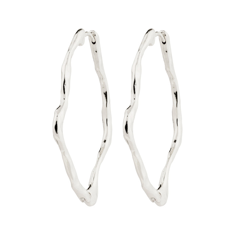 Pilgrim DYLAN earrings silver-plated misshapen hoops