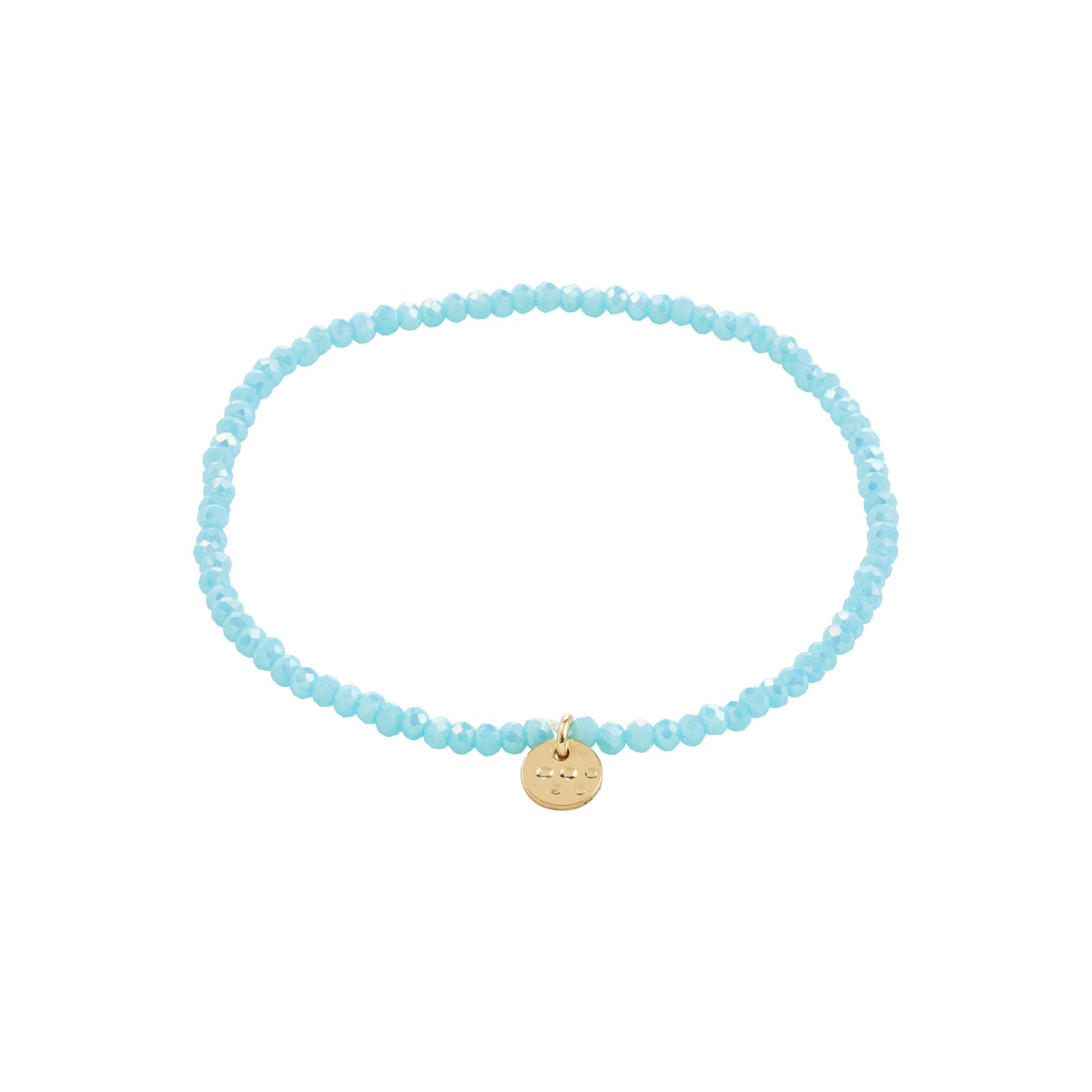 Pilgrim INDIE bracelet sky blue, gold-plated