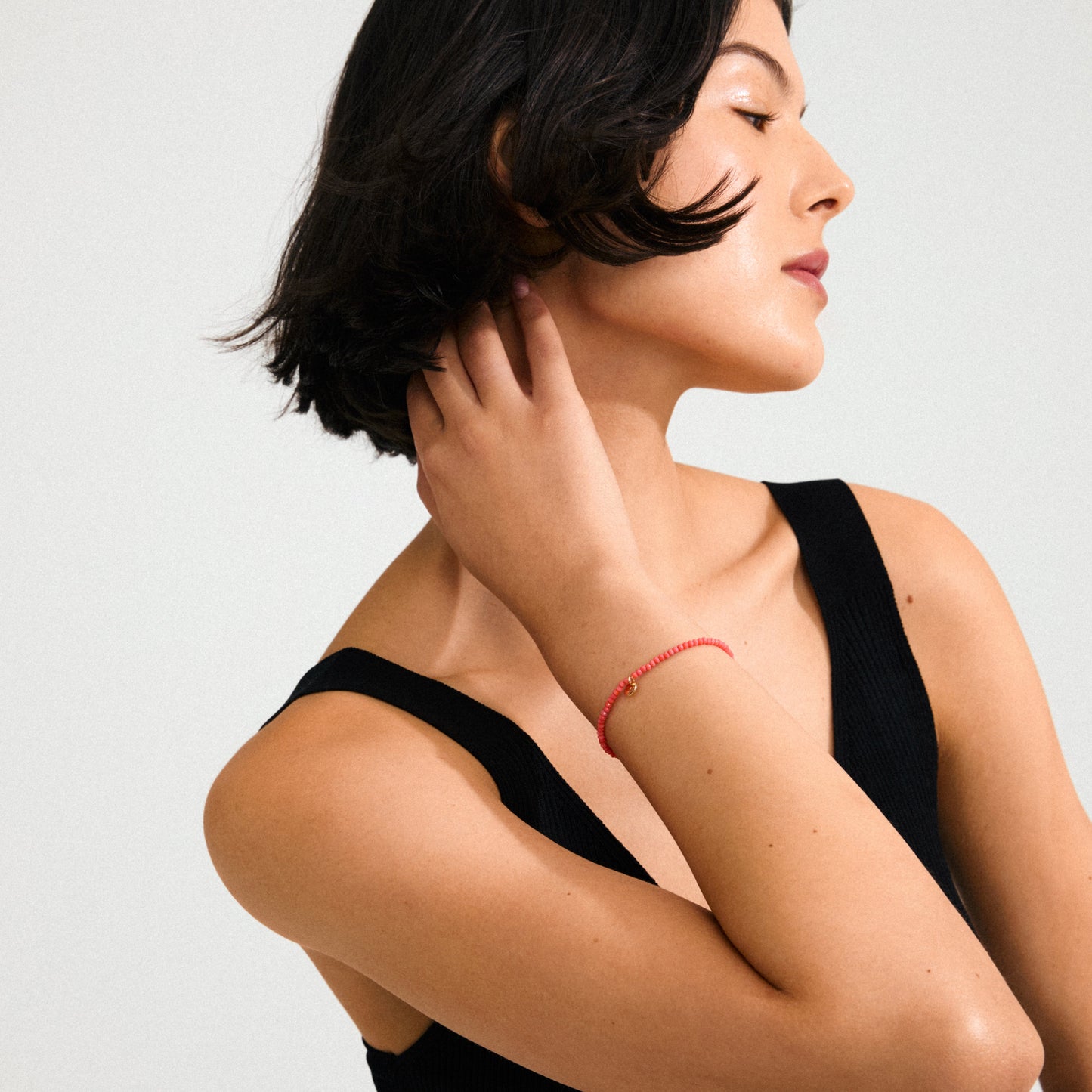 Pilgrim INDIE bracelet dark peach, gold-plated
