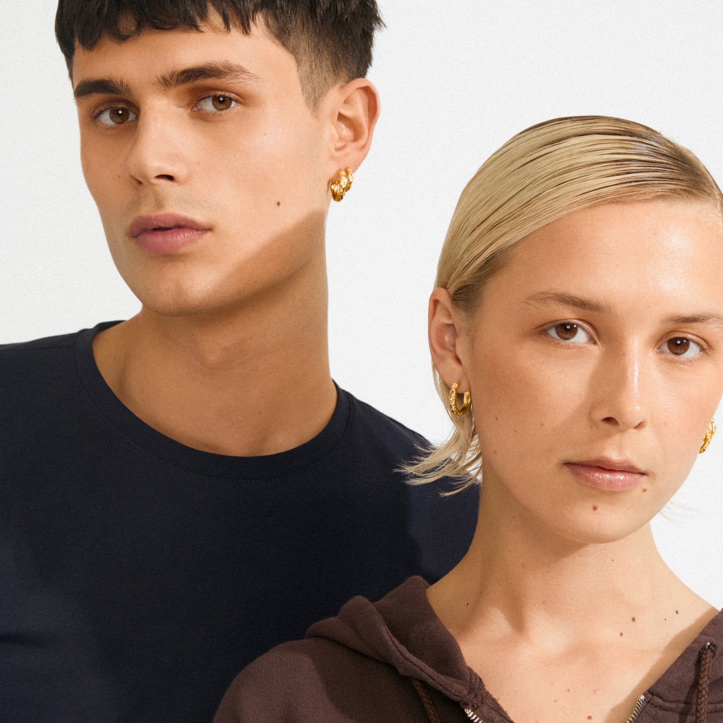 Pilgrim DARBY earrings, 2-in-1 set, gold-plated