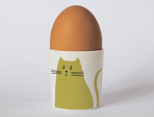 Repeat Repeat Olive Sitting Cat Happiness Egg Cup