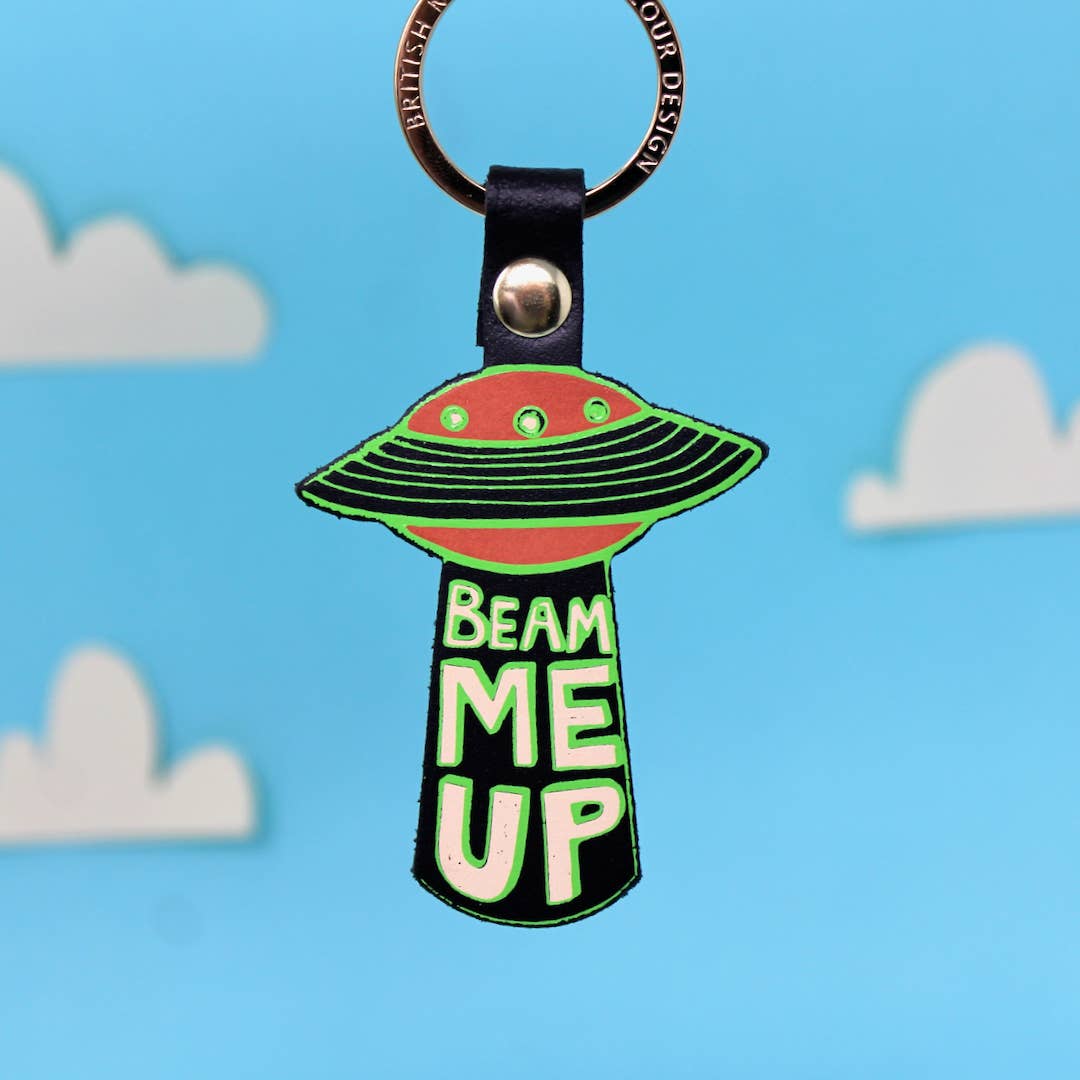 UFO Key Fob: Coral