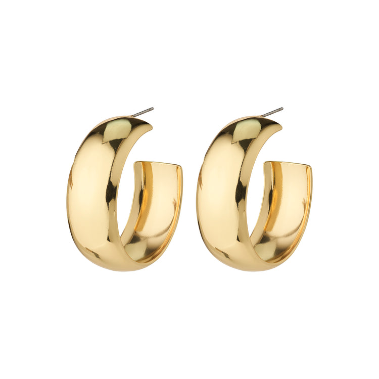 NAIA recycled mega chunky hoops gold-plated