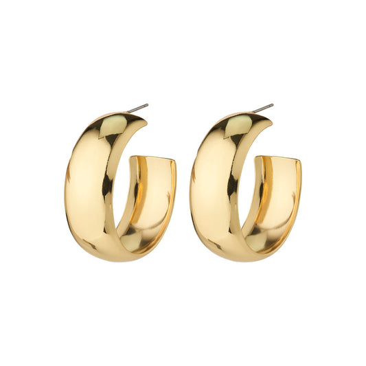 NAIA recycled mega chunky hoops gold-plated