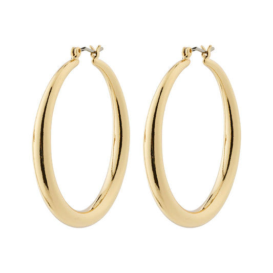 Pilgrim PRIYA recycled hoop earrings gold-plated