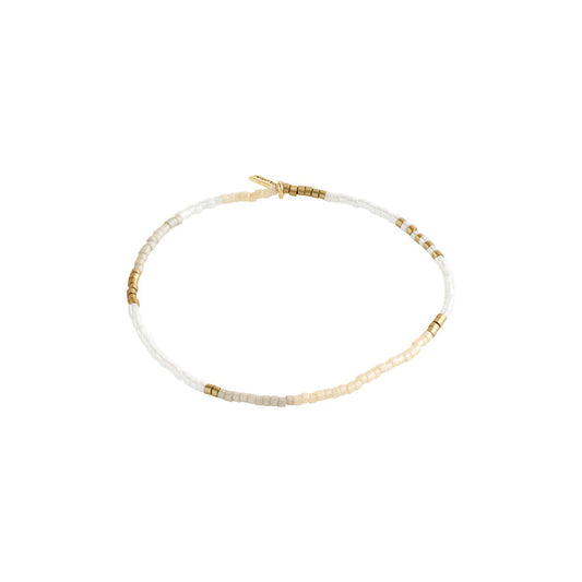 PILGRIM ALISON bracelet white, gold-plated